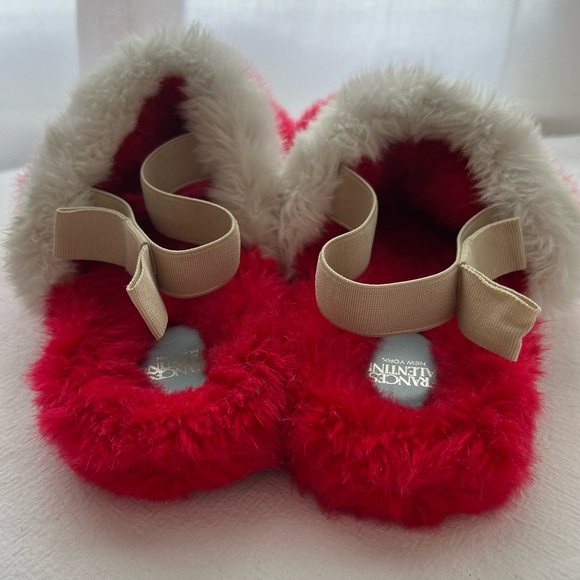 Frances Valentine Slingback Faux Fur Slipper in Red Oyster Size 9 - Picture 4 of 9
